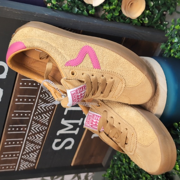 Vans Shoes - Sassy Suede & Popn Pink Leather Ladies Vans